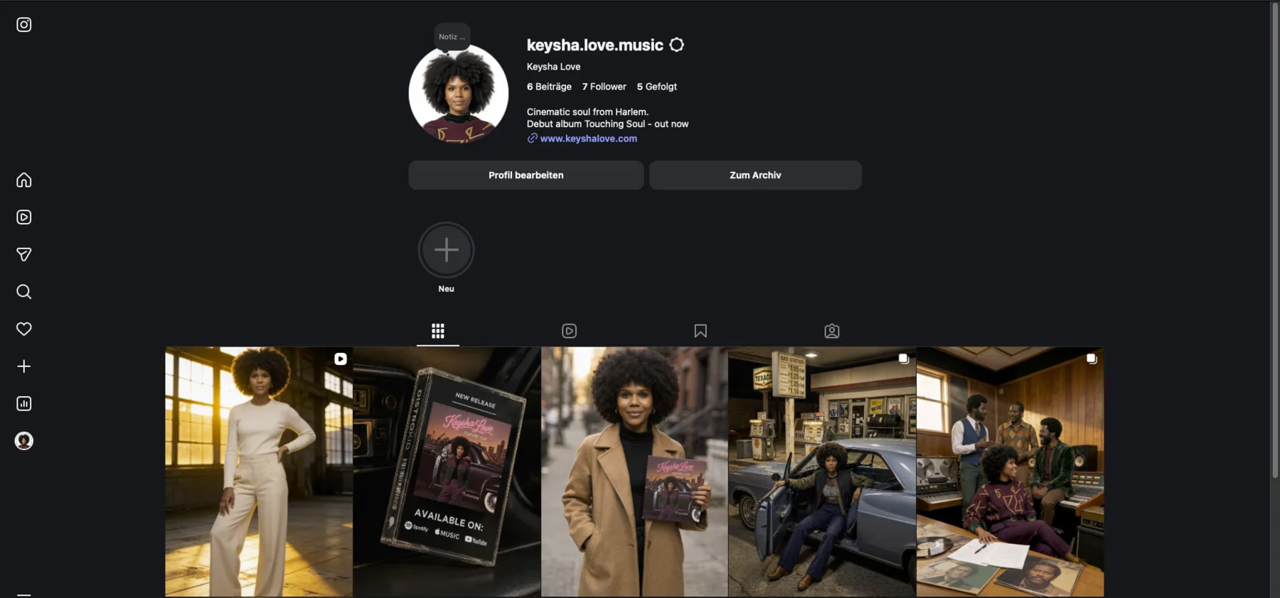 Keysha Love auf Instagram